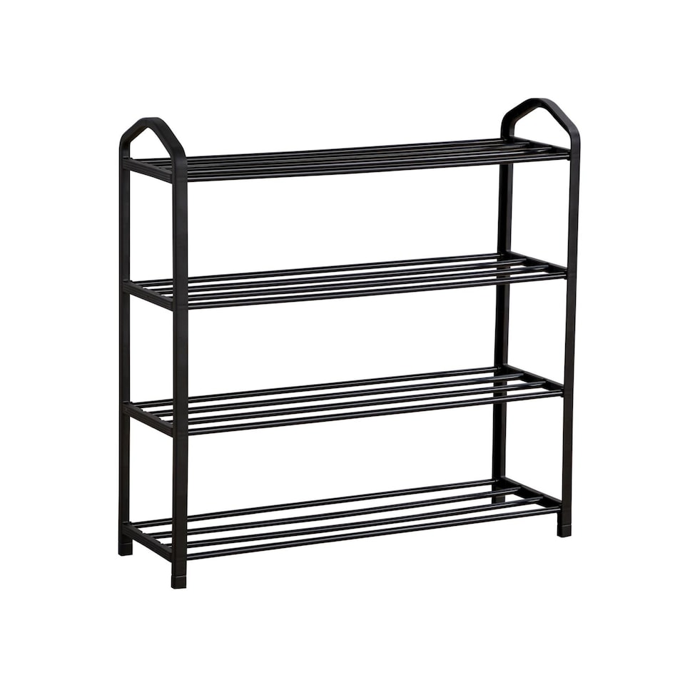 image 1 of 4 or 5 Tier Shoe Storage Rack Footwear Stand Shelf Hallway Entryway Organiser | Black