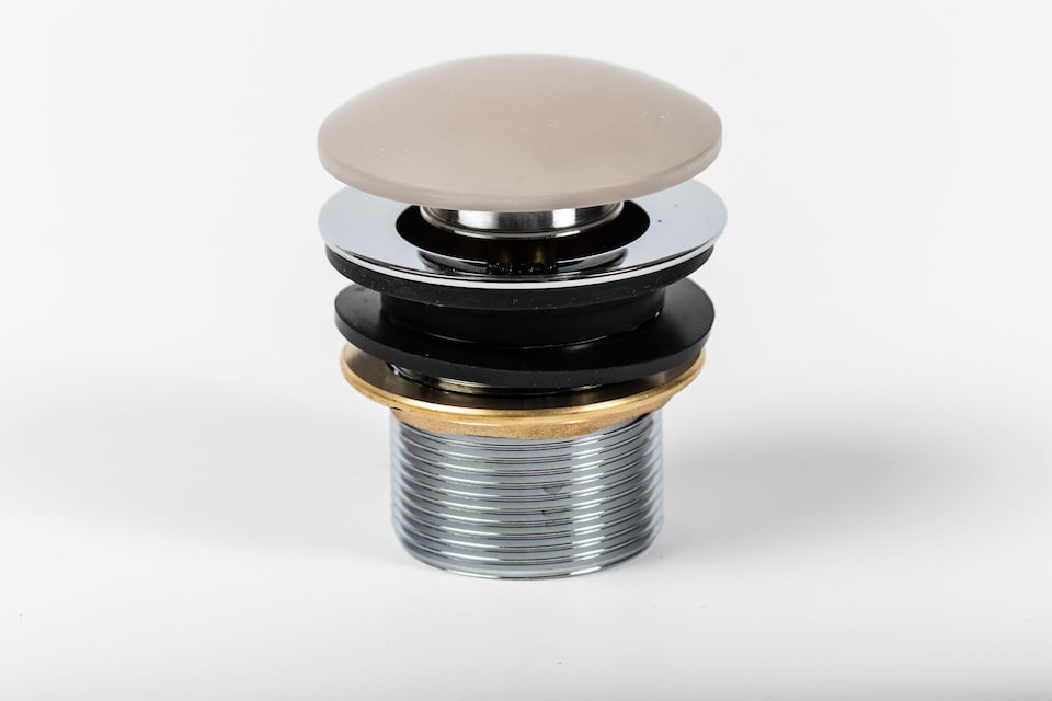 image 1 of Balterley Push Down Basin Waste (Unslotted) - Light Fawn