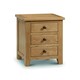 image 1 of Stylish White Oak Bedside Drawer - 3 Drawers