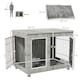 image 7 of PawHut Dog Crate Furniture, Dog Crate End Table w/ Soft Cushion, Double Door