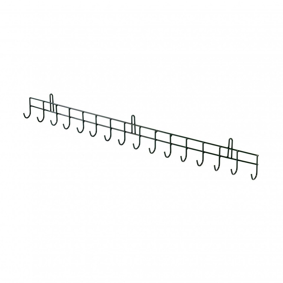 image 1 of Oypla 16 Hook Wall Mounted Garden Tool Storage Rack Hanger Shed & Garage