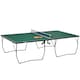 image 1 of SPORTNOW 9FT Folding Table Tennis Table with 8 Wheels, Indoors, Green