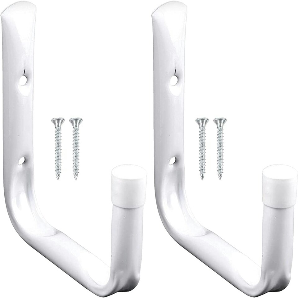 image 1 of Marco Paul White Set of 2 Large Multi-purpose hooks Wall Hooks