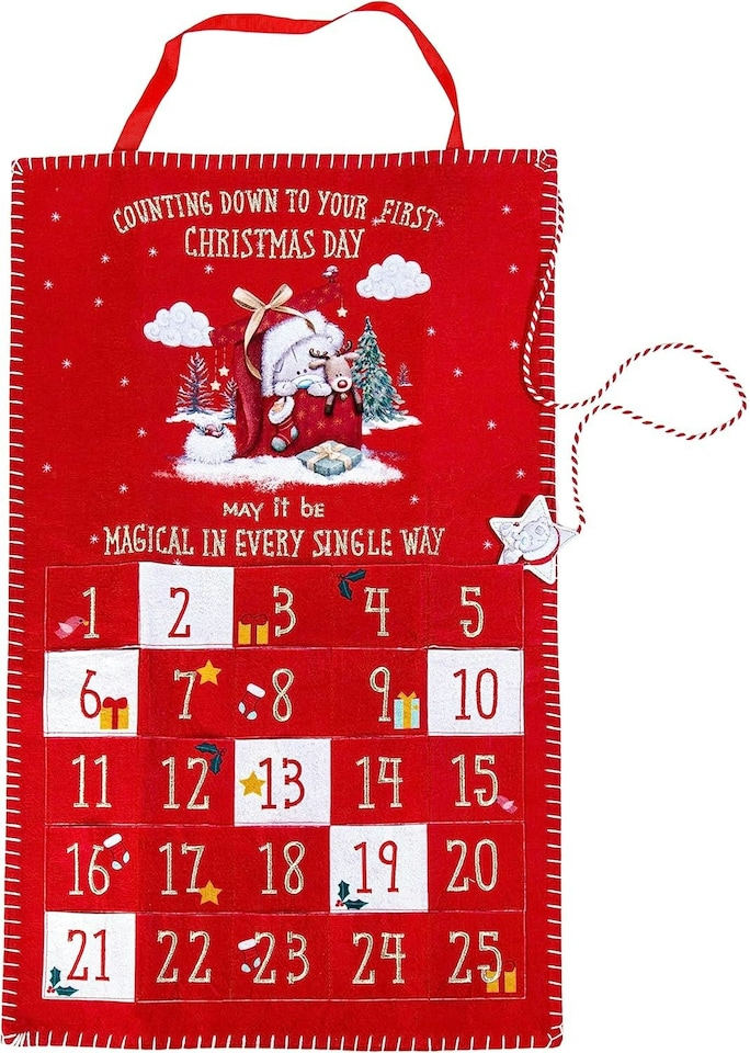 image 1 of Me to You Tiny Tatty Teddy Hanging Advent Calendar Baby's First Christmas