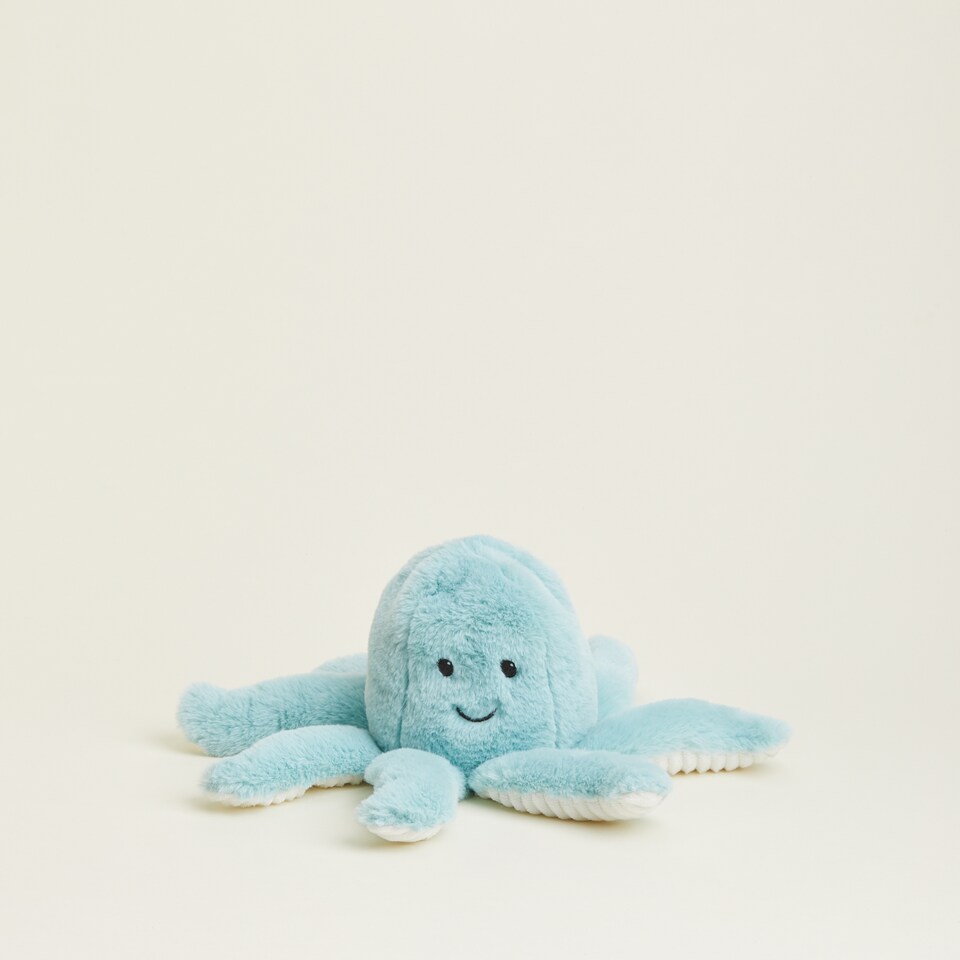 image 1 of Warmies Plush Octopus Microwavable Weighted Teddy with French Lavender Scent, Hot or Cold for Cool Relaxation and Warm Relief