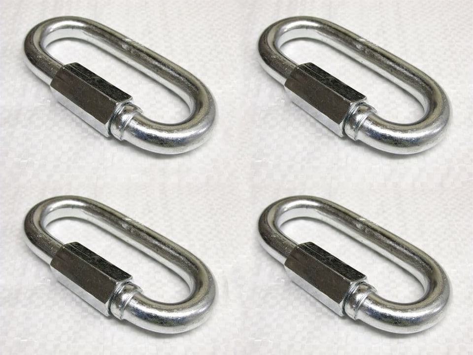 X4 3.5MM Galvanised Standard Quick Link - Rope Secure Attach Galv Maillon