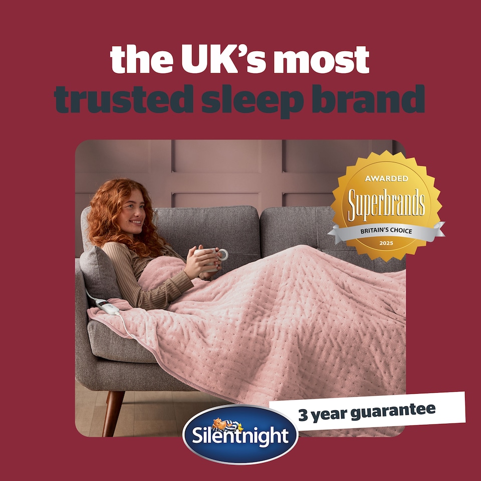 image 1 of Silentnight Comfort Control Heated Throw Fleece Electric Blanket Fast Heat Up