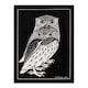 image 3 of Julie de Graag Framed Wall Art Print Two Owls Vintage Animal Painting Home Décor