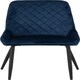 image 6 of Quebec Straight Edge Dining Set with 4 Avery Chairs Blue | Sapphire Blue
