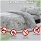 image 3 of VELVETIO Birdie Blossom Printed Duvet Cover Set Reversible Polycotton Beddings Grey | Double