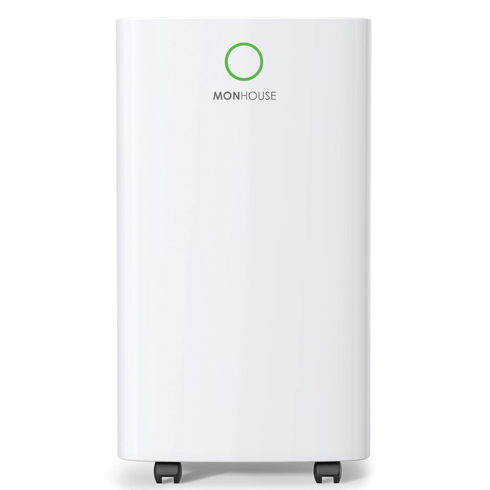 image 1 of MONHOUSE 20L/Day Digital Dehumidifier - 4L Tank - Sleep Mode, 24H Timer For Office Or Home - Portable  Mould, Damp, Condensation Remover | White | 20L / Day | 1
