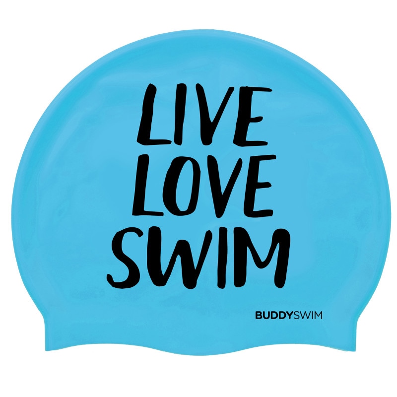 Buddyswim Silicone Swim Cap Blue