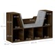 image 3 of HOMCOM Cube Bookshelf Organizer with Reading Seat, Six Cubes, Chestnut