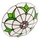 image 3 of Traditional Stained Glass Tiffany Pendant Light Shade with Emerald Green Leaves | Green