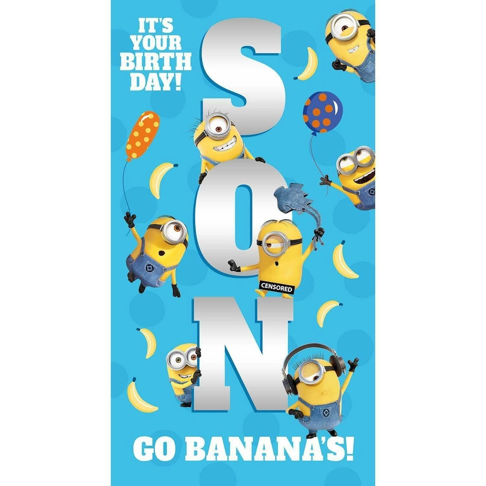 image 1 of Despicable Me Minions 'Son' Birthday Card