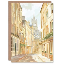 Bath England Sunny Day Street View Cityscape Him Her Birthday Card