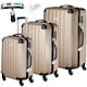 image 1 of Suitcases Set of 3 - scale, luggage tag, lock included, swivel wheels | Cream | champagne | 1