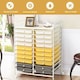 image 10 of COSTWAY 20 Drawers Storage Trolley Home Organizer Yellow