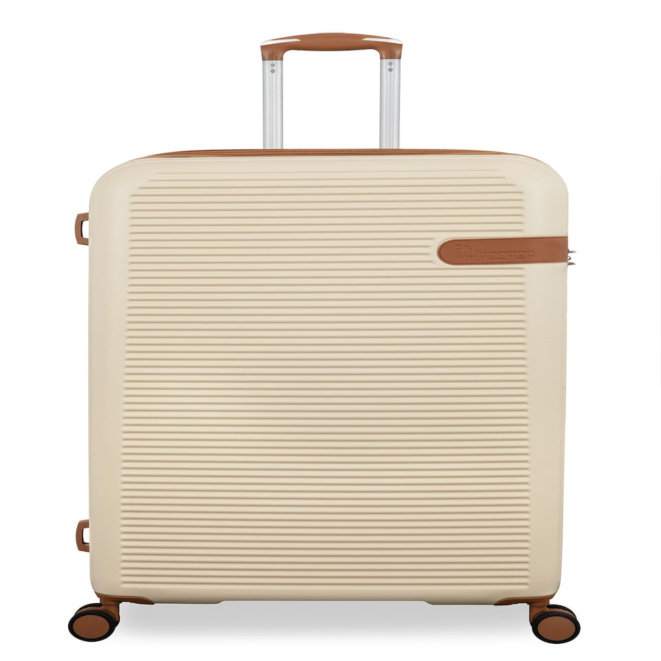 image 1 of IT Luggage Clarify Creme Large Suitcase with TSA Lock Cream | Large
