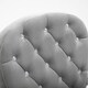 image 8 of Vinsetto Office Chair Velour Diamond Tufted Padded Ergonomic 360° Swivel Grey