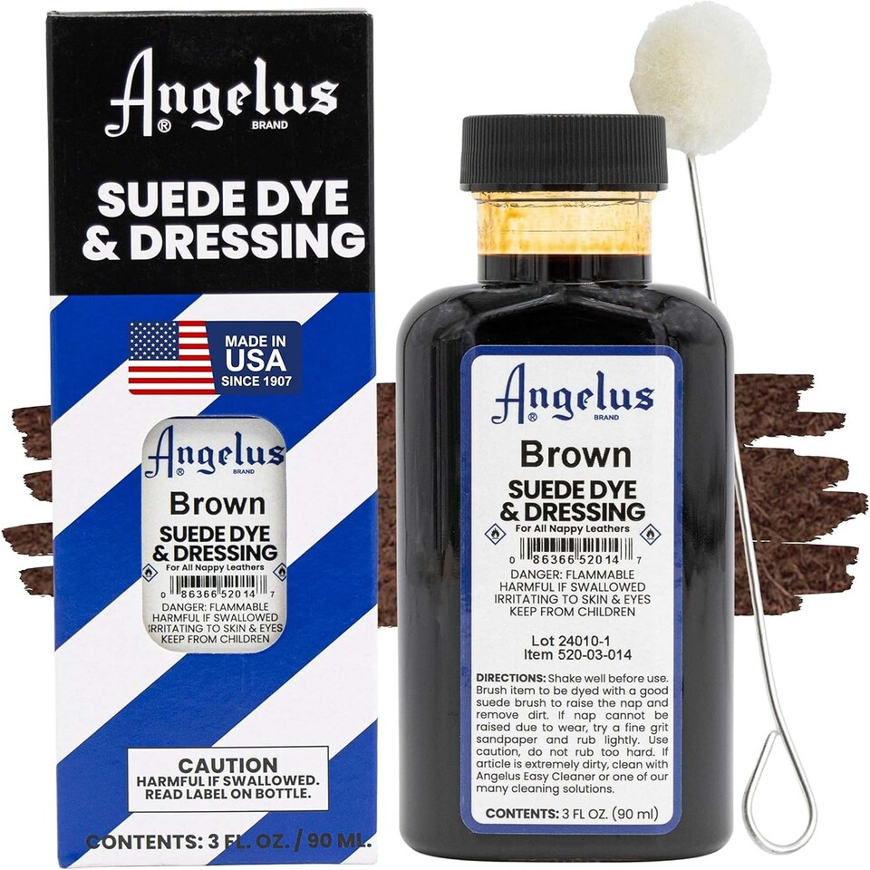 image 1 of Angelus Suede Dye and Dressing - Restore and Protect Delicate Suede 3oz | Brown | Brown