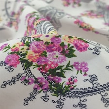 White 100% Cotton Poplin Fabric for Dressmaking, Quilting, 112cm / 44" Wide - per metre