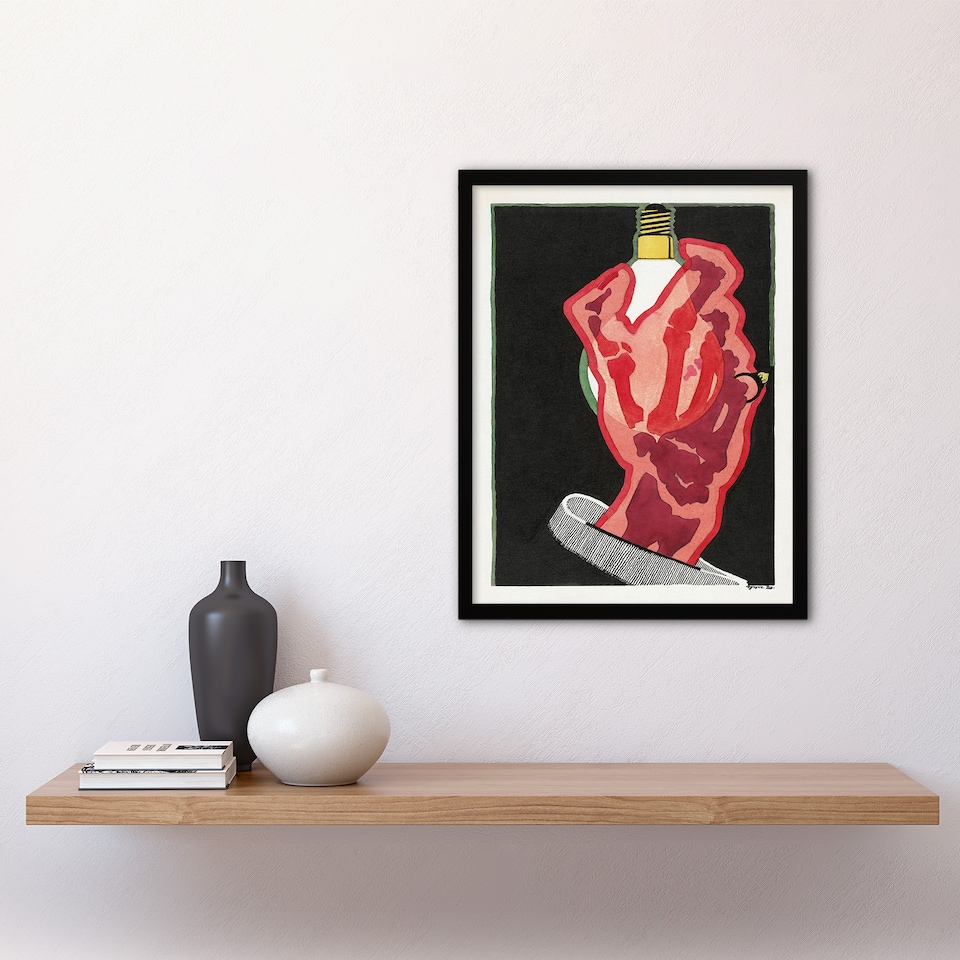image 1 of Advertising design for Lamps Reijer Stolk Framed Wall Art Print 12X16"