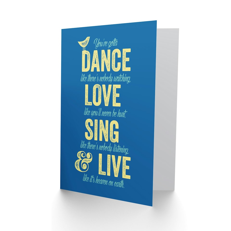 image 1 of Occasion Dance Love Sing Live Colour Friendship Card