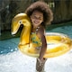 image 4 of Inflatable Pool Float Swim Essentials Swan Glitter