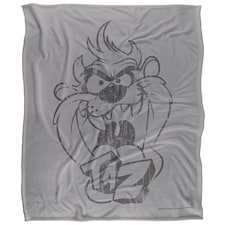 Looney Tunes Faded Taz Blanket - Multicoloured - One Size