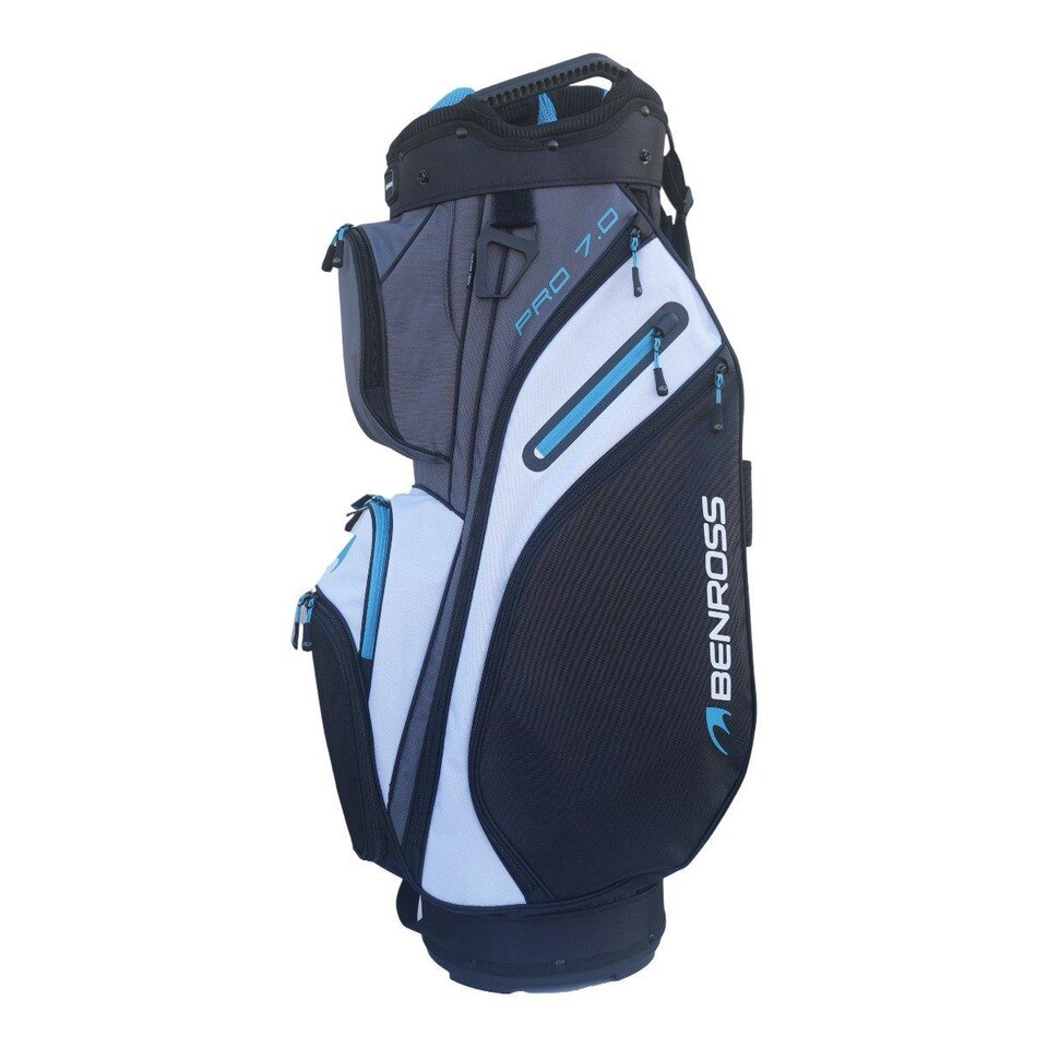 image 1 of Benross Pro 7.0 Golf Cart Bag - White/Grey/Blue