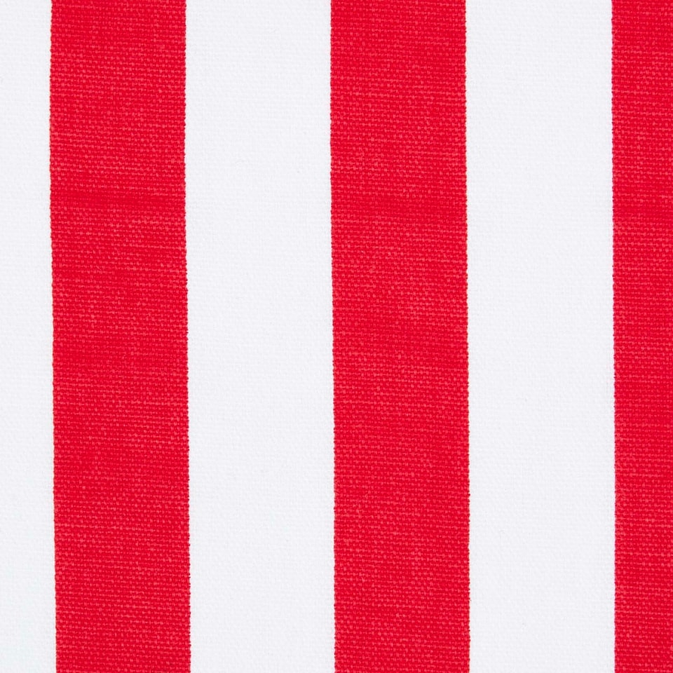 image 1 of Homescapes Thick Stripe Ready Made Eyelet Curtain Pair - 137 x 182 cm Drop | Red | Red