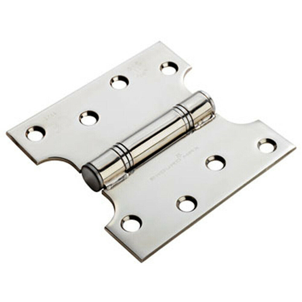 PAIR 101.6 x 101.6 x 3mm Parliament Hinge Bright Stainless Steel Internal Door