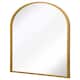 image 3 of The Arcus - Gold Metal Framed Arched Wall Mirror 47" X 31" (120CM X 80CM). Suitable for Inside and Outside. Gold