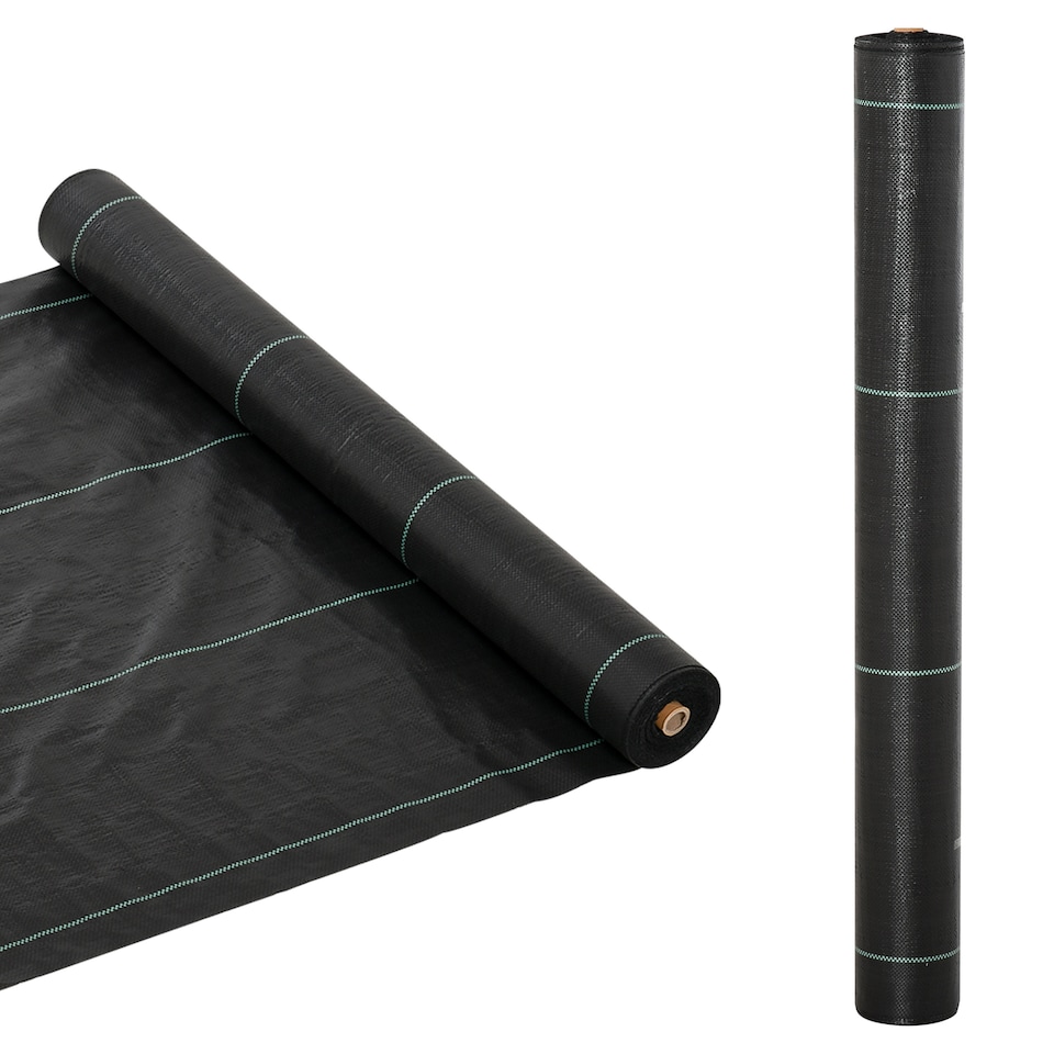 image 1 of Outsunny 1x50m Weed Barrier Fabric Durable Convenient Design Weed Block Mat