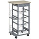 image 1 of HOMCOM Multi-Use Kitchen Island Trolley Baskets Side Racks Drawer WorktopGrey