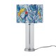 image 1 of Aura - Chrome Table Lamp with Parrot Velvet Shade Chrome | Multi