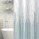 image 3 of Showerdrape City White & Teal Shower Curtain | Blue | Teal | 1