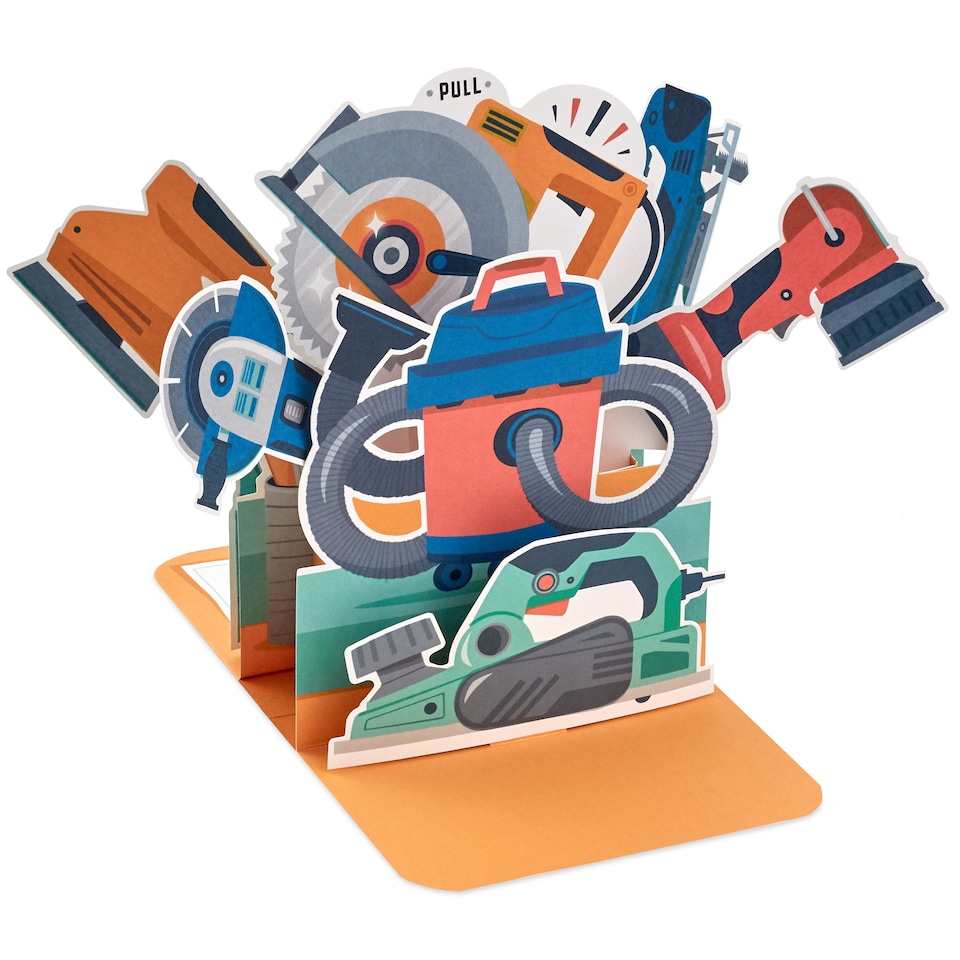 image 1 of Hallmark Father's Day Card - 3D Pop-Up Red Toolbox Design