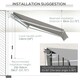 image 8 of Outsunny 4x2.5m Manual Awning Window Door Sun Weather Shade w/ Handle Light Grey 