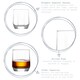 image 2 of LAV Diamond Whisky Glasses - 215ml - Clear - Pack of 6 | Clear | Clear