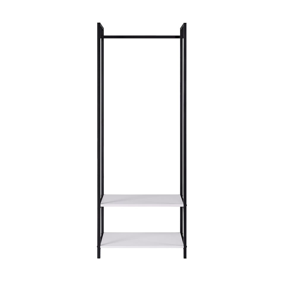 image 1 of Scala Open Wardrobe with 2 Shelves White