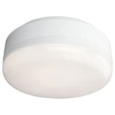 Mini LED Bathroom Ceiling Flush Light White, White Polycarbonate Diffuser IP44