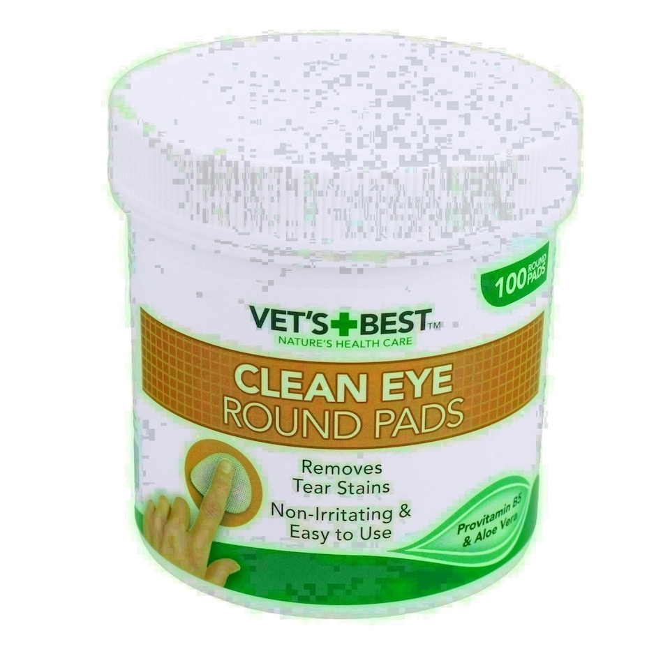 image 1 of 100PK Dog Puppy Pet Eye Cleaning Round Pads Wipes Tear Stain Remover