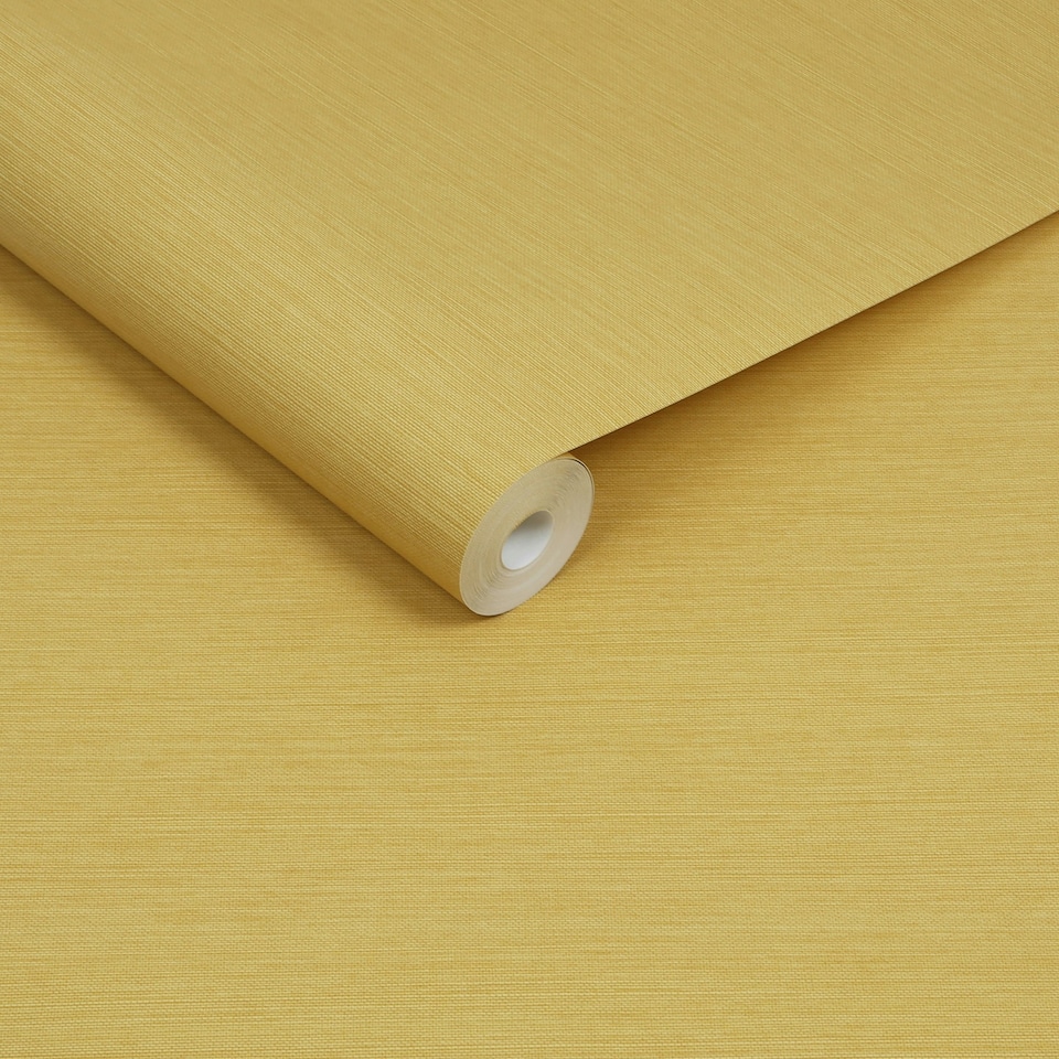 image 1 of Envy Stitch Please Saffron Wallpaper Yellow | Yellow