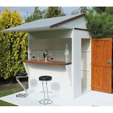 Shire 6 x 4 Single Door Garden Bar and Store Brown