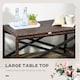 image 4 of Outsunny PE Wicker Outdoor Coffee Table, Rattan Side Table w/ Plastic Board