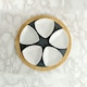 image 3 of Widdop Set of 5 Ceramic Serving Dishes with Round Slate Tray Brown
