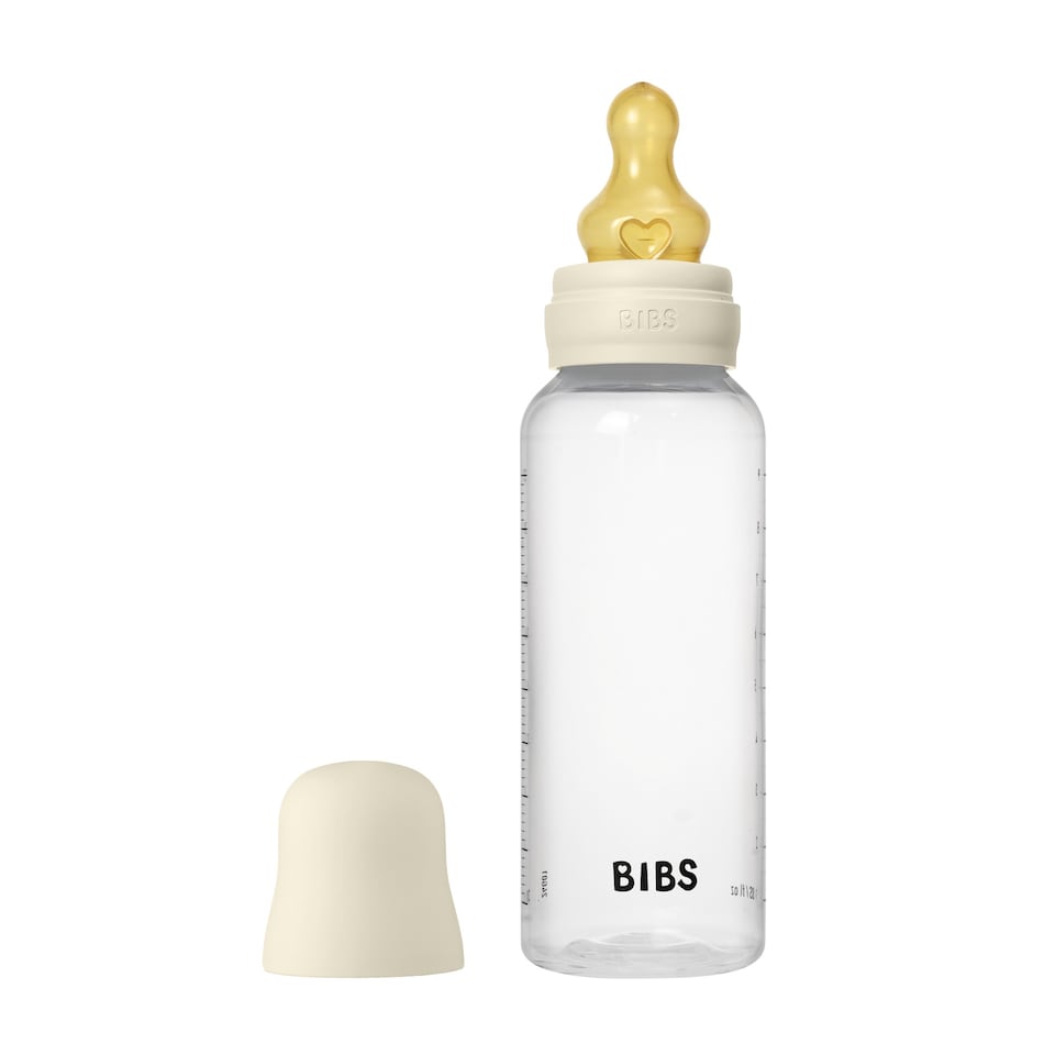 image 1 of BIBS BPA-Free PP 270ml Baby Bottle Latex 1 Pack Medium Flow Ivory | Cream