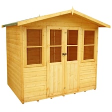 Haddon Shiplap Summerhouse Garden Sun Room Approx 7 x 5 Feet Brown